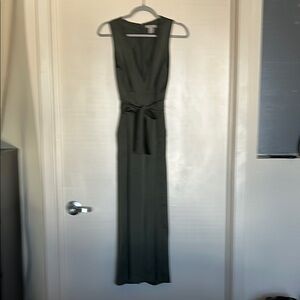 H&M Jumpsuit - Satin Sage Green sz 2